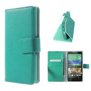 htc 516 hoesje bookcase turquoise