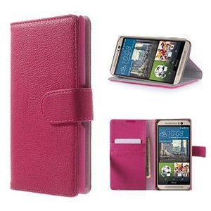 htc one m9 hoesje portemonnee wallet case roze