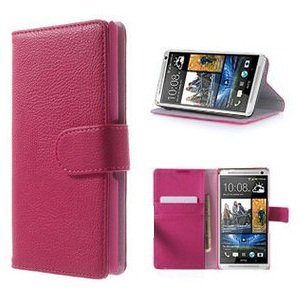 htc one max hoesje portemonnee wallet case roze