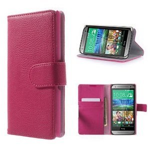 htc one mini 2 hoesje portemonnee wallet case roze
