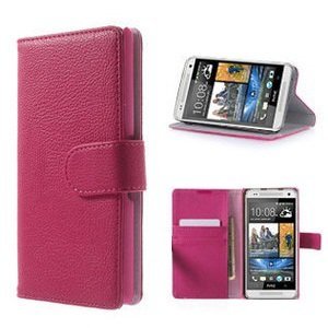 htc one mini hoesje portemonnee wallet case roze