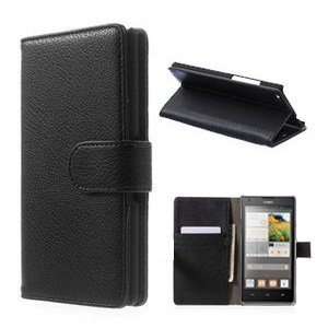 huawei g700 hoesje portemonnee wallet case zwart