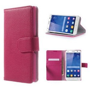 huawei y550 hoesje portemonnee wallet case roze