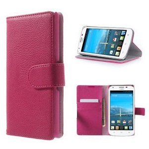 huawei y600 hoesje portemonnee wallet case roze