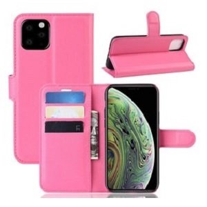 iphone 11 pro max hoesje bookcase roze