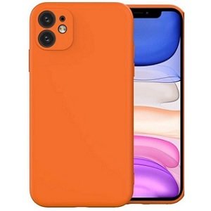 iphone 11 pro siliconen hoesje pastel licht oranje
