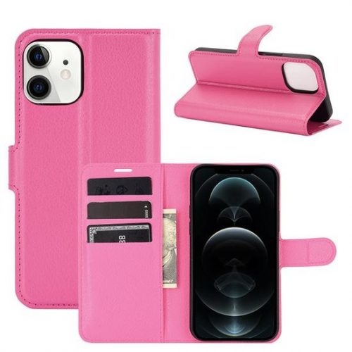 iphone 12 mini hoesje bookcase roze