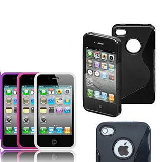 iphone 4 4s hoesje tpu siliconen s line paars