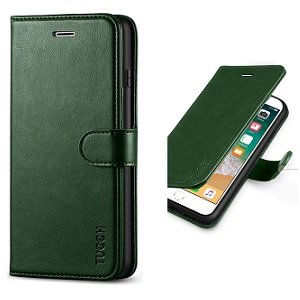 iphone 7 hoesje book case donker groen