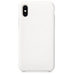 iphone xs siliconen hoesje pastel wit