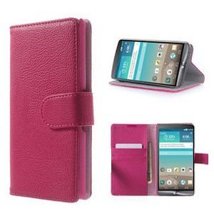 lg g3 hoesje portemonnee wallet case roze