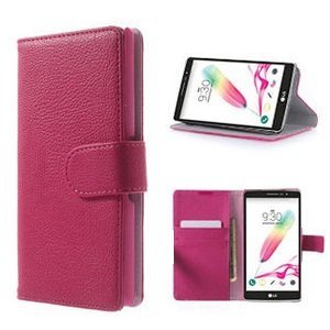 lg g4 stylus hoesje portemonnee wallet case roze