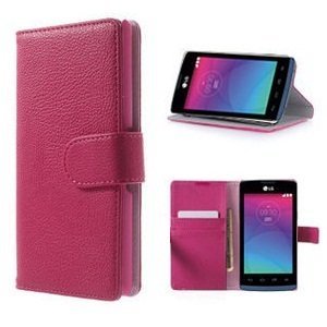 lg joy hoesje portemonnee wallet case roze