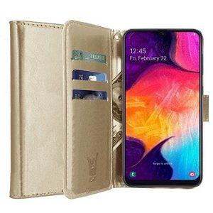 samsung a30s hoesje bookcase goud