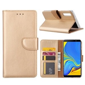 samsung a7 2018 hoesje bookcase goud