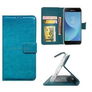 samsung j3 2017 hoesje bookcase turquoise