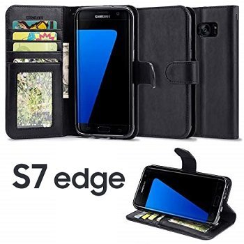 samsung s7 edge hoesje portemonnee wallet case zwart
