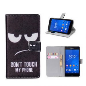 sony m5 hoesje bookcase dont touch my phone